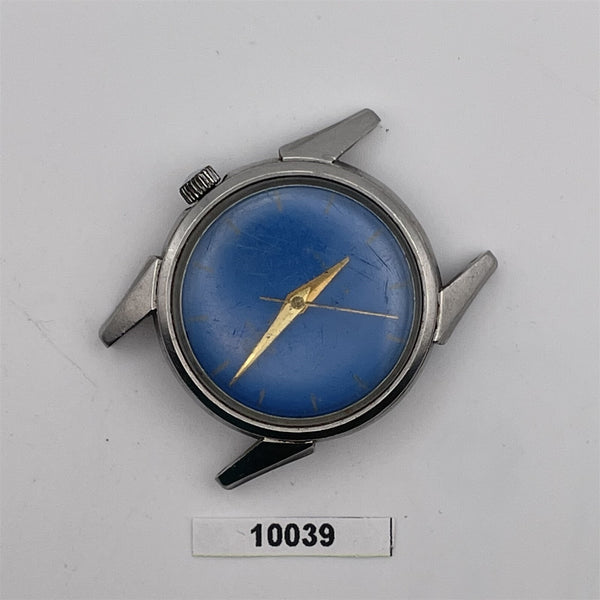 PROJECT FIX HAMPDEN WATCH CO. ROUND SS MANUAL WIND BOYSIZE EU SHIP WATCH 10039