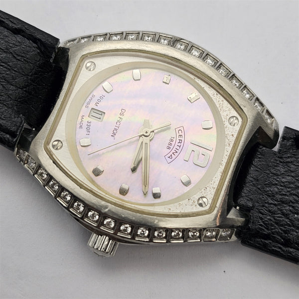 PROJECT TO FIX CERTINA MOTHER OF PEARL DATE EU SHIP LADIES WATCH NR