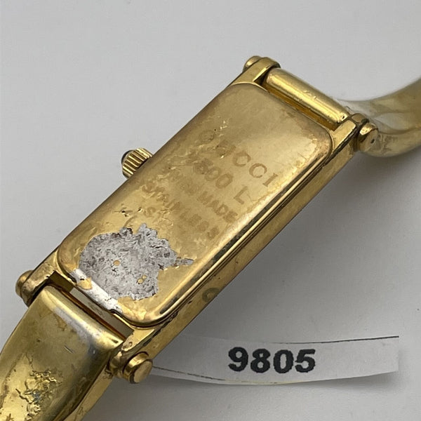 PROJECT TO FIX GUCCI LADIES BANGLE GOLD PLATE 1500 WATCH EU SHIP WATCH 9805