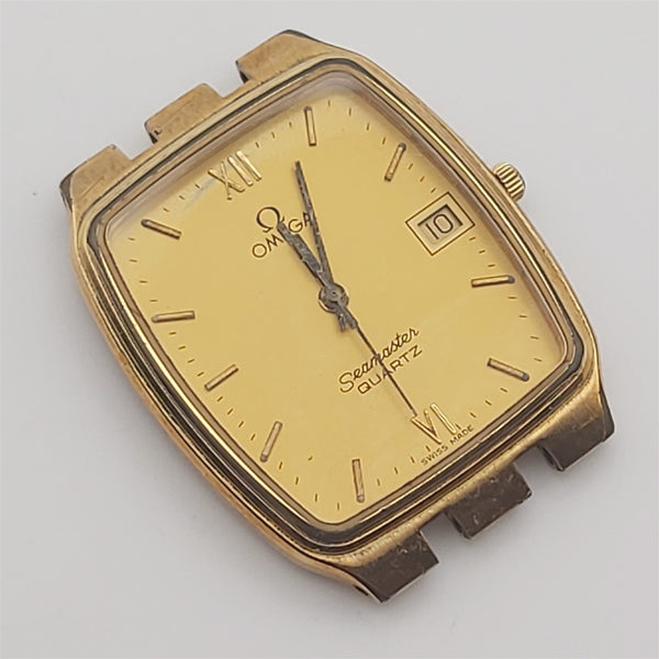 PROJECT TO FIX OMEGA SEAMASTER ROMAN DATE QUARTZ GOLD DIAL MENS WATCH BVT10515