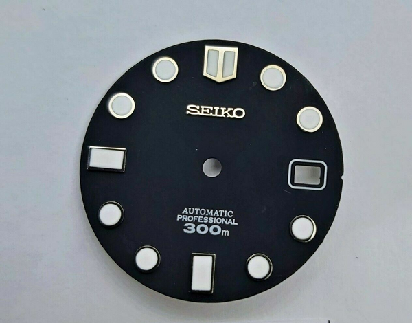 SEIKO BLACK MARINEMASTER DIAL MINUTE TRACK SET  300m 7S26 0020 SKX007 WATCH 6504