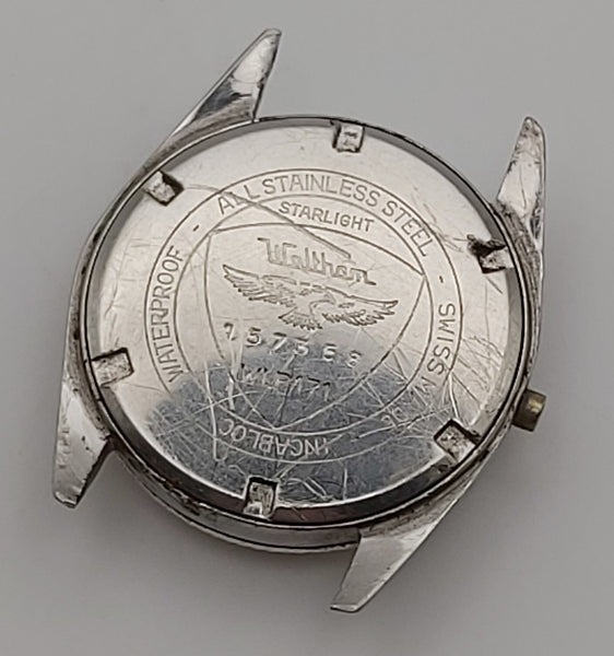 PROJECT FIX WALTHAM COIN RIMMED BOY SIZE THICK LUGS MANUAL WIND WATCH 6631