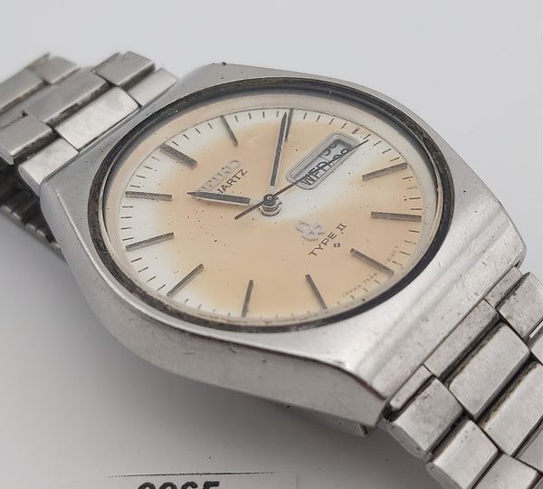 PROJECT TO FIX SEIKO TYPE II 7546 810A QUARTZ SS DAY DATE MENS WATCH 9965