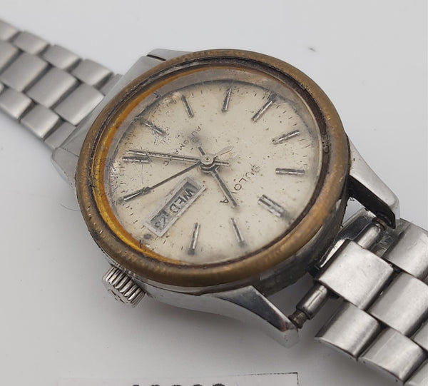 PROJECT TO FIX BULOVA LADIES ROUND DAY DATE AUTOMATIC WATCH EU SHIP 10098