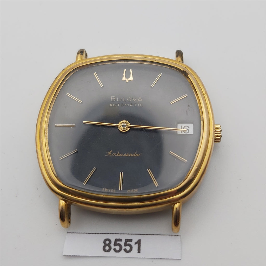 PROJECT TO FIX BULOVA CUSHION CASE GOLD PLATE 17j AUTOMATIC WATCH 8551