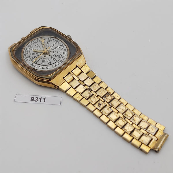 PROJECT TO FIX OMEGA SEAMASTER DATE GOLD PLATE DAY DATE MENS QUARTZ WATCH BV9311