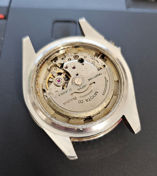 PROJECT TO FIX BULOVA DAY DATE SS MENS AUTO 205-0702 DIVE WATCH EUROPE SHIP