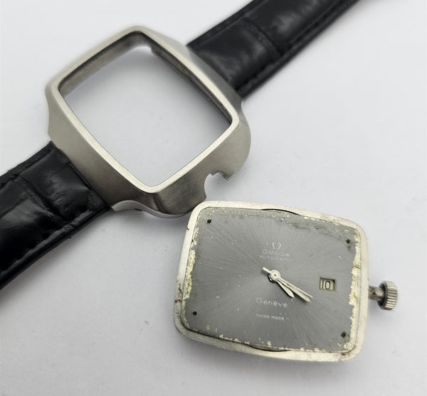 PROJECT TO FIX OMEGA GENEVE CUSHION AUTOMATIC DRESS SS DATE MENS WATCH