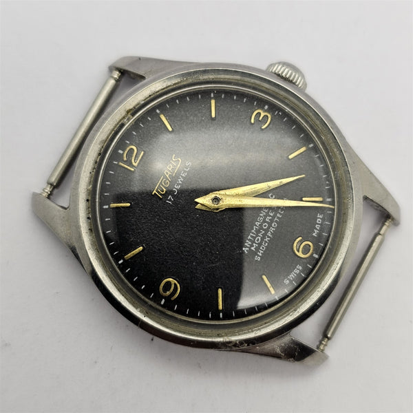 PROJECT TO FIX TUGARIS ARABIC DIAL MANUAL WIND ROUND EU SHIP MIDSIZE WATCH