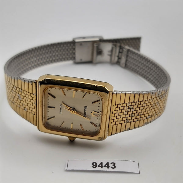 PROJECT TO FIX BULOVA QUARTZ LADIES GOLD PLATE DRESS WATCH EU SHIP 9443