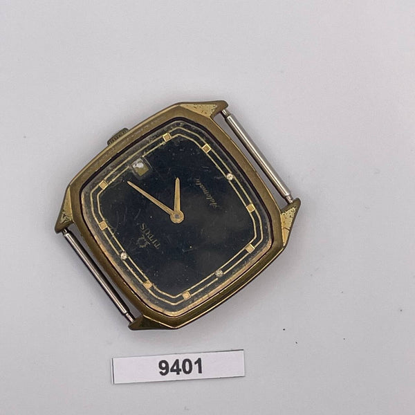 PROJECT TO FIX SOLVIL TITUS CUSHION MENS AUTO WIND GOLD PLATED WATCH 9401