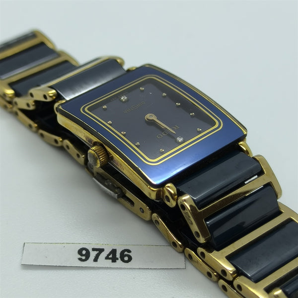 PROJECT TO FIX RADO DIASTAR BLUE GOLD DATE EU SHIP LADIES WATCH BVT09746