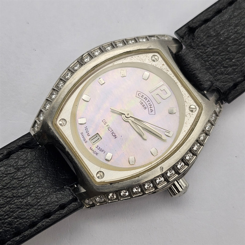 PROJECT TO FIX CERTINA MOTHER OF PEARL DATE EU SHIP LADIES WATCH NR
