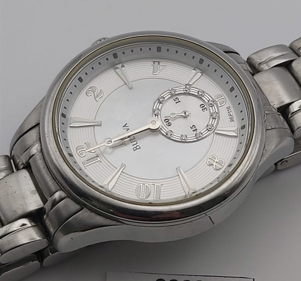 PROJECT TO FIX BULOVA ARABIC DIAL STEEL SUBSECOND LADIES WATCH EU SHIP 9830