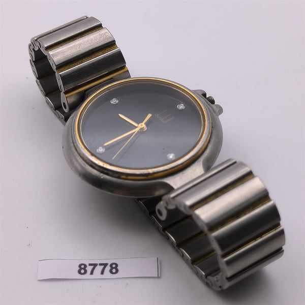 PROJECT TO FIX DUNHILL BLACK DIAL GOLD SS UNISEX DRESS 8778 WATCH EU SHIP