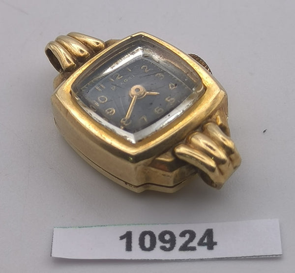 PROJECT TO FIX ART DECO PIAGET 14K SOLID GOLD ARABIC LADIES MANUAL WIND WATCH