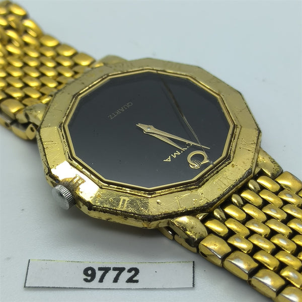 PROJECT TO FIX CYMA GOLD PLATE SLIM WATCH EU SHIP MENS WATCH 9772