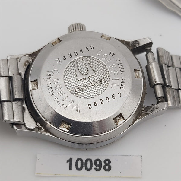 PROJECT TO FIX BULOVA LADIES ROUND DAY DATE AUTOMATIC WATCH EU SHIP 10098