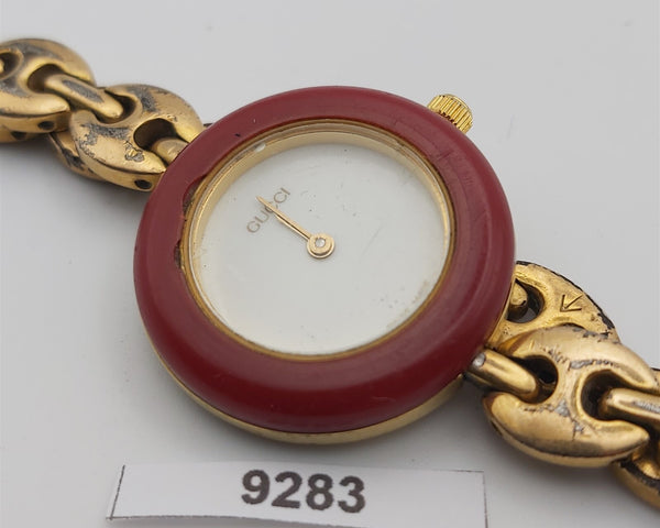 PROJECT TO FIX GUCCI LADIES RICE BEADS BAND GOLD PLATE WATCH EU SHIP WATCH 9283
