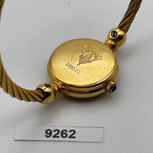 PROJECT TO FIX GUCCI LADIES ROPE 2700.2L BANGLE GOLD PLATE WATCH EU SHIP 9262