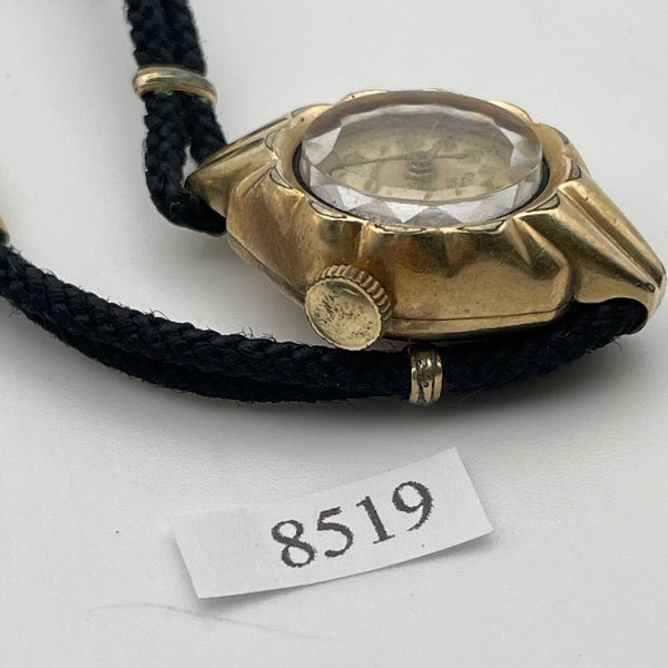 PROJECT TO FIX ART DECO ELGIN GOLD PLATE ARABIC LADIES MANUAL WIND WATCH 8519