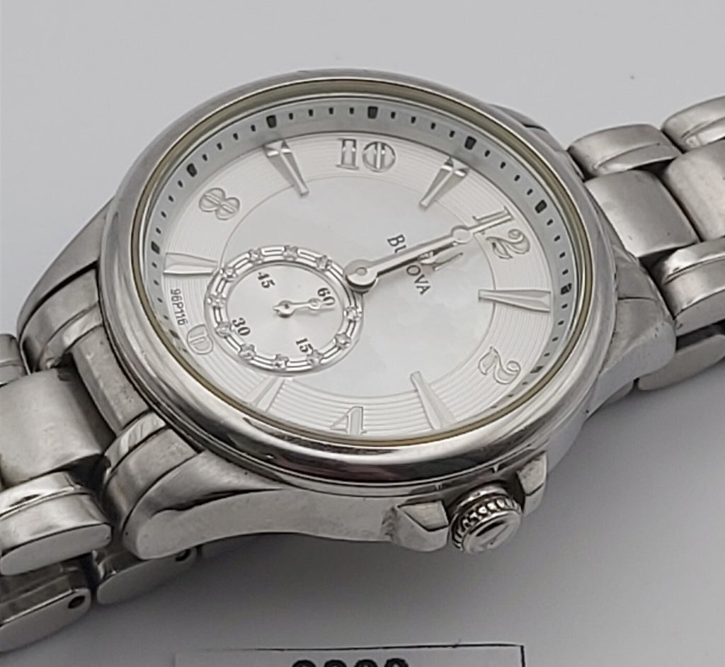 PROJECT TO FIX BULOVA ARABIC DIAL STEEL SUBSECOND LADIES WATCH EU SHIP 9830