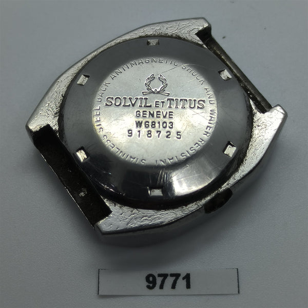 PROJECT TO FIX SOLVIL TITUS MENS SS CUSHION CASE DAY DATE WATCH EU SHIP 9771