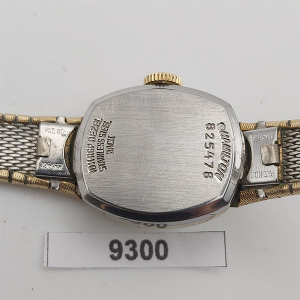 PROJECT TO FIX HAMILTON TEXTURED DIAL GOLD PLATED EU SHIP LADIES WATCH 9300