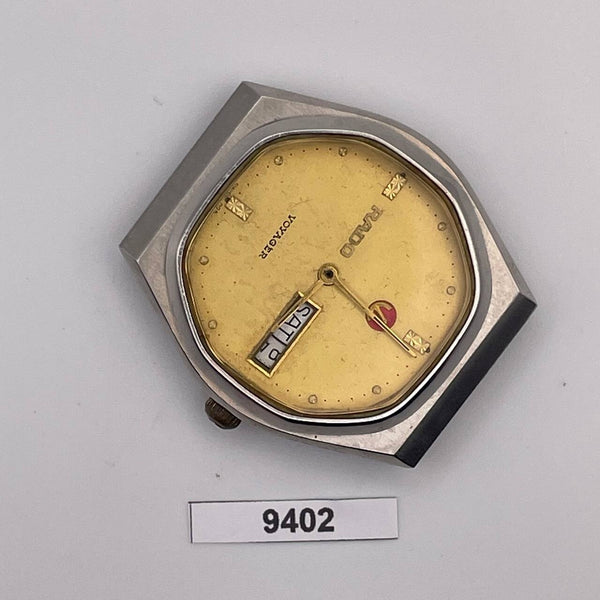 PROJECT TO FIX RADO VOYAGER SS HOODED LUGS DAY DATE EU SHIP MENS WATCH 9402