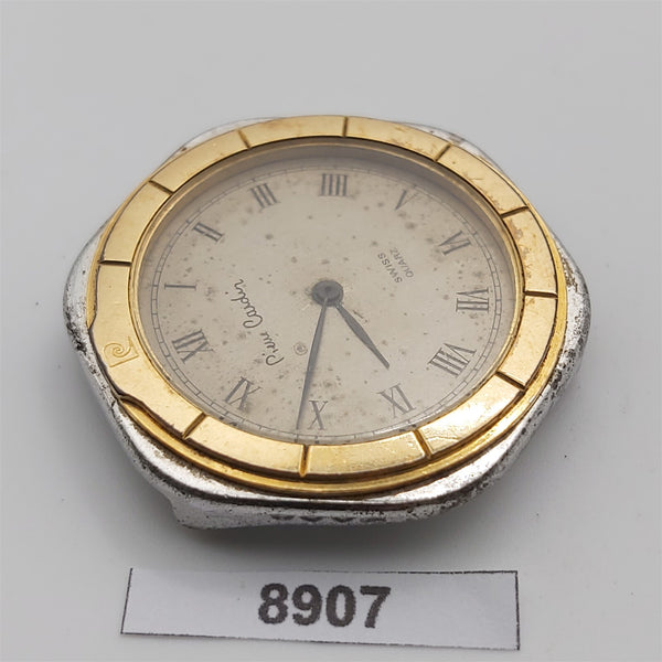 PROJECT TO FIX PIERRE CARDIN ROMAN DIAL MIDSIZE GOLD SS UNISEX WATCH 8907