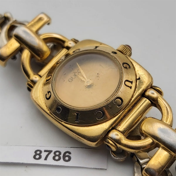 PROJECT TO FIX GUCCI LADIES BANGLE GOLD PLATE 6300 WATCH EU SHIP WATCH 8786
