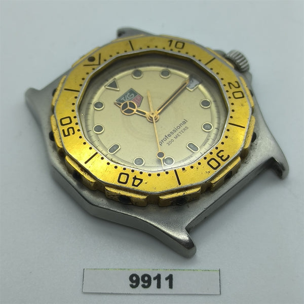 PROJECT FIX VINTAGE TAG HEUER 3000 SERIES MENS QUARTZ DATE GOLD SS WATCH BVT9911