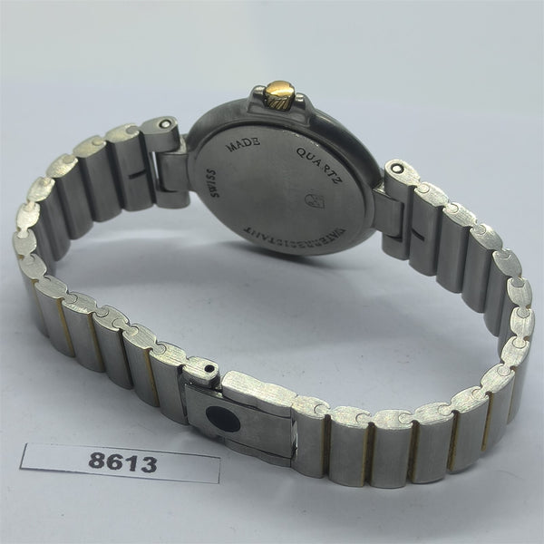 PROJECT TO FIX DUNHILL BLACK DIAL GOLD SS LADIES DRESS WATCH EU SHIP 8613