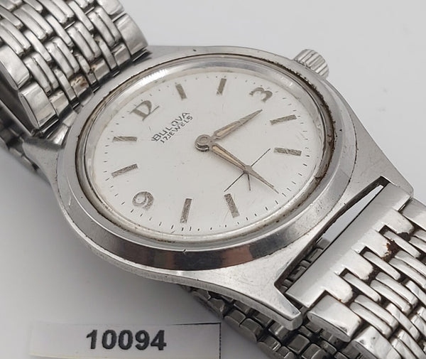 PROJECT TO FIX BULOVA ARABIC DIAL STEEL MIDSIZE MANUAL WIND WATCH BVT010094