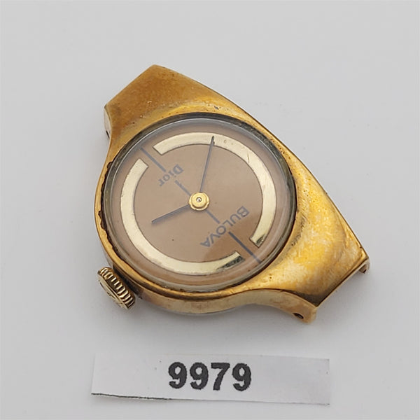 PROJECT TO FIX BULOVA CHRISTIAN DIOR COLLAB GOLD PLATE LADIES EU SHIP WATCH 9979