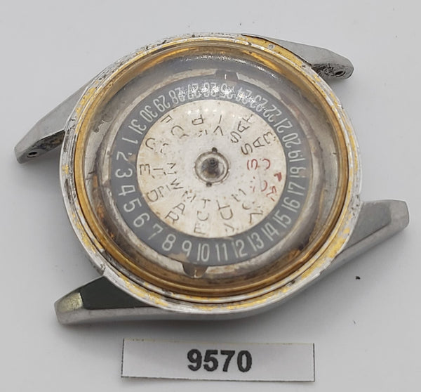 PROJECT TO FIX RADO ROUND AUTOMATIC DAY DATE THICK LUGS EU SHIP MENS WATCH 9570