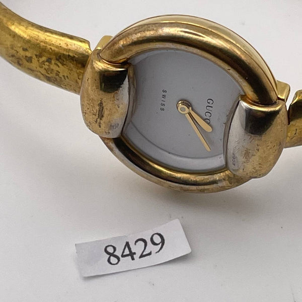 PROJECT TO FIX GUCCI LADIES GOLD DIAL BANGLE GOLD PLATE WATCH EU SHIP WATCH 8429