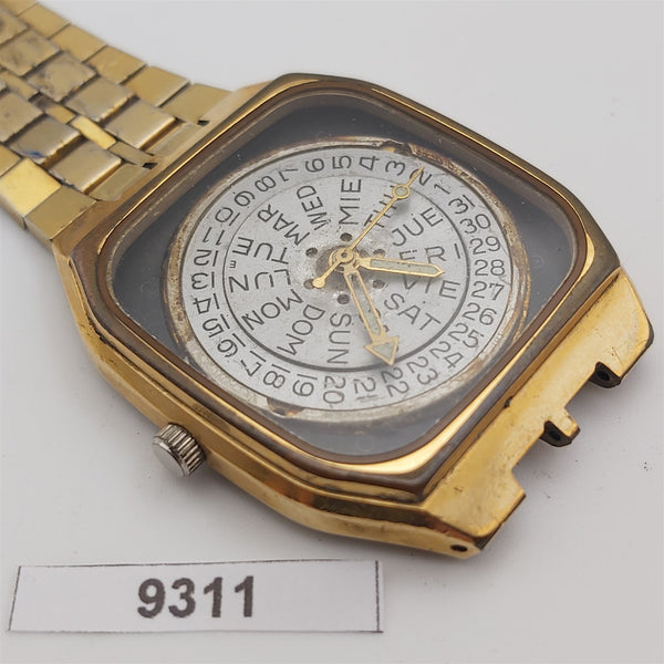 PROJECT TO FIX OMEGA SEAMASTER DATE GOLD PLATE DAY DATE MENS QUARTZ WATCH BV9311