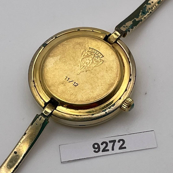 PROJECT TO FIX GUCCI LADIES GOLD DIAL BANGLE GOLD PLATE WATCH EU SHIP WATCH 9272