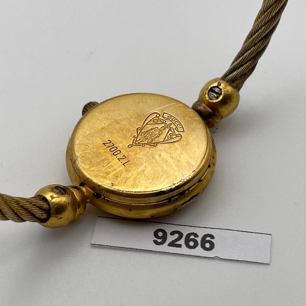 PROJECT TO FIX GUCCI LADIES ROPE 2700.2L BANGLE GOLD PLATE WATCH EU SHIP 9266