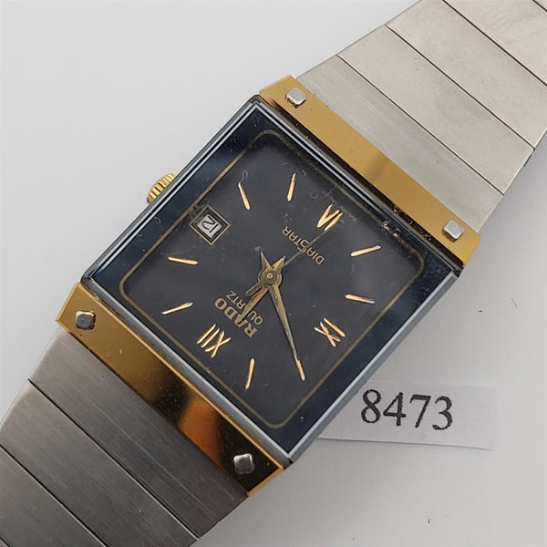 PROJECT TO FIX RADO DIASTAR ROMAN DIAL GOLD SS DATE EU SHIP LADIES WATCH 8473