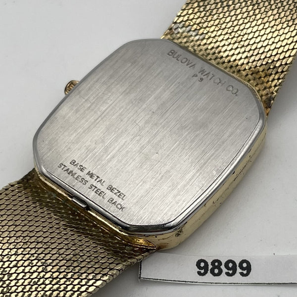 PROJECT TO FIX BULOVA QUARTZ MENS GOLD PLATE DRESS WATCH EU SHIP 9899