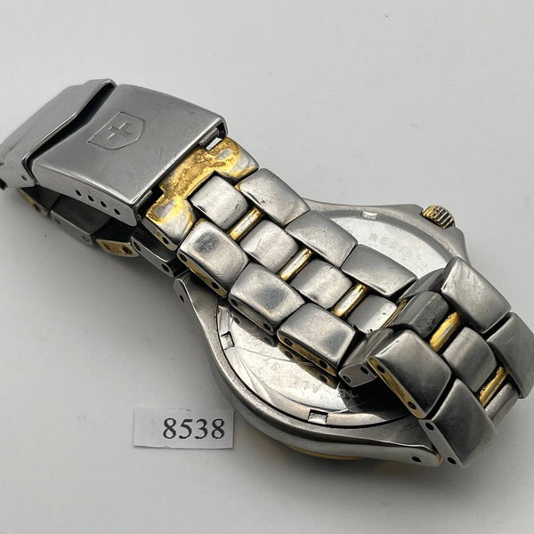 PROJECT TO FIX SWISS ARMY AUTO GOLD SS MENS DAY DATE WATCH EU SHIP 8538
