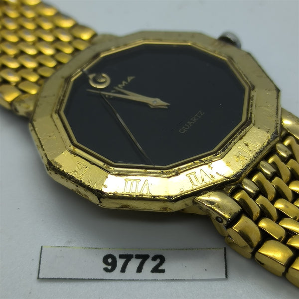 PROJECT TO FIX CYMA GOLD PLATE SLIM WATCH EU SHIP MENS WATCH 9772