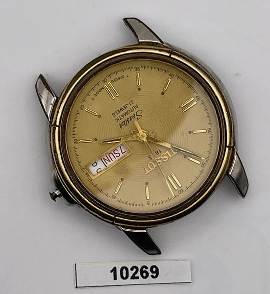 PROJECT TO FIX TISSOT GOLD SS SEASTAR MENS SS AUTO DAY DATE WATCH EU SHIP 10269