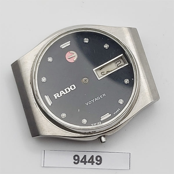 PROJECT TO FIX RADO VOYAGER SS HOODED LUGS DAY DATE EU SHIP UNISEX WATCH 9949