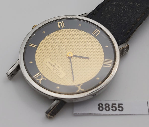 PROJECT TO FIX S.T. DUPONT ROMAN PYRAMID DIAL QUARTZ MENS ROUND SS WATCH 8855