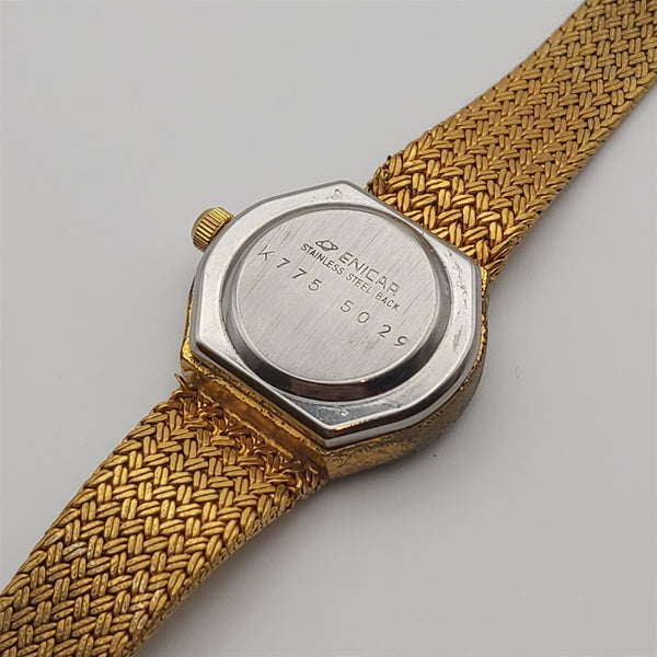 PROJECT TO FIX ENICAR MESH BAND GOLD PLATE AUTOMATIC LADIES EU SHIP DATE WATCH