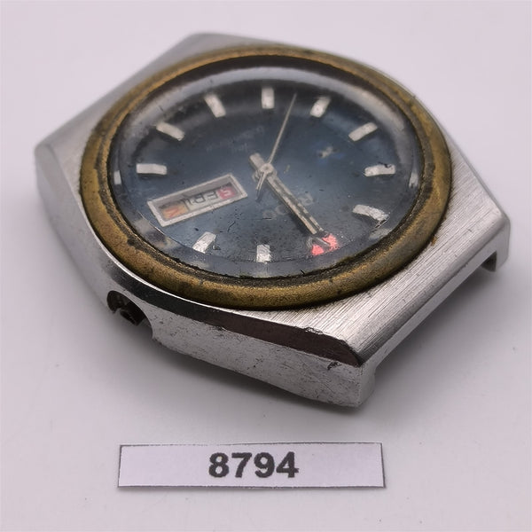 PROJECT TO FIX RADO GOLDEN HORSE GOLD SS HOODED LUGS DAY DATE MENS WATCH 8794