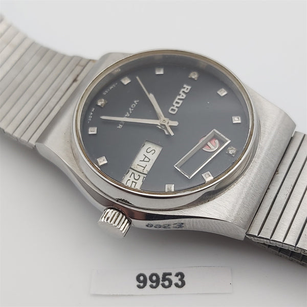 PROJECT TO FIX RADO VOYAGER SS HOODED LUGS DAY DATE EU SHIP UNISEX WATCH 9953